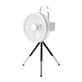 Flexible Tripod Desktop Floor Fan LED Night Light for Camping Office Outdoor