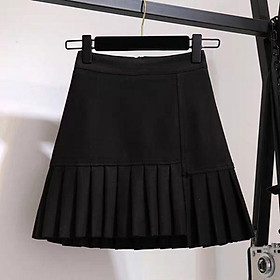 (Big size) chân váy A xếp ly lệch có quần trong C028