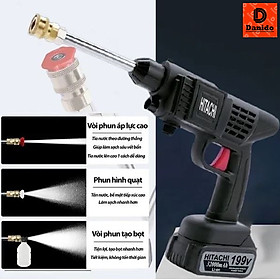 Mua Máy Rửa Xe Dùng Pin HITA 199V - Động Cơ Lõi Đồng Mạnh Mẽ - Chuẩn Hàng Công Ty - D Danido