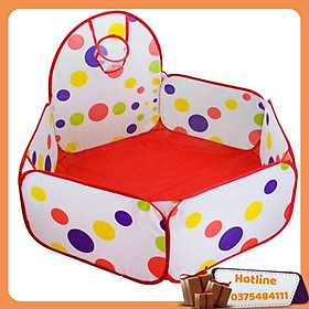 Nhà Chơi Tự Bung Họa Tiết Chấm Bi Cho Bé  - Hàng Loại 1