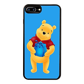 Ốp Lưng Kính Cường Lực Dành Cho Điện Thoại iPhone 7 Plus / 8 Plus Gấu Pooh Mẫu 2