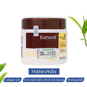 Kem ủ tóc Collagen KARSEELL dạng hũ 500ml, dầu hấp phục hồi siêu mượt chuẩn salon ngay tại nhà