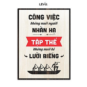 Tranh văn phòng gỗ cổ động tinh thần làm việc hiệu quả mỗi ngày LEVU LV128