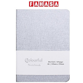 Sổ Colourful Notebook A6 - Dòng Kẻ Chấm - 120 Trang 100gsm - The Sun - Màu Bạc