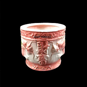 Mua LƯ HƯƠNG BÁT HƯƠNG ỐNG CHỮ TÀI HỒNG CH ĐƯỜNG KÍNH 9.3CM