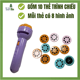 Mua Đồ chơi đèn pin chiếu hình 10 đĩa gồm 80 hình cho các bé  hình ảnh sắc nét  ngộ nghĩnh  đèn pin chiếu bóng