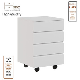 [Happy Home Furniture] OLA, Tủ đựng đồ 4 ngăn kéo bánh xe xoay, 45cm x 45cm x 59cm ( DxRxC), THK_093