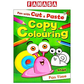 Fun With Cut & Paste Copy Colouring: Snail Fun Time