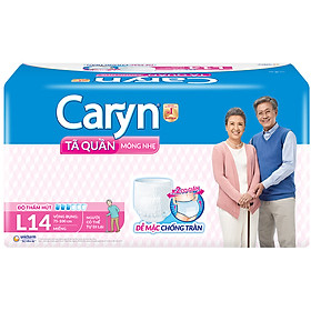 Tã Quần Mỏng Nhẹ Caryn Gói Siêu Lớn L14 (14 Miếng)