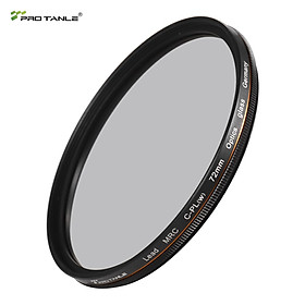 PRO TANLE 72mm CPL Circular Polarizer Filter 22 Layer Super Multi Coated with Storage Holder for Camera Lens