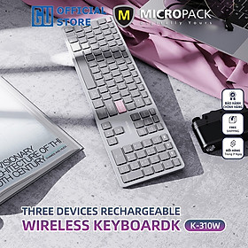 Mua Bàn Phím Không Dây MicroPack Lifestyle K-310W Bàn Phím Cắt Kéo Kiểu Dáng Mỏng Thiết Kế Bằng Nhôm Hoàn Thiện Cao Cấp Hàng Chính Hãng