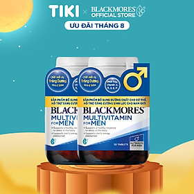 Combo 2 Lọ Vitamin Tổng Hợp Hỗ Trợ Sức Khỏe Nam Giới Blackmores Multivitamin For Men 50 Viên/Lọ