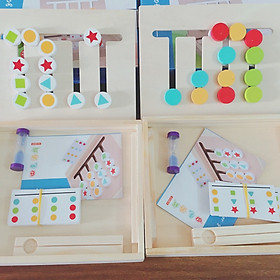 Bộ Montessori Toán học, hình khối 2in1 - Phát triển Tư duy Logic