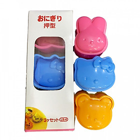 BỘ KHUÔN TẠO HÌNH CƠM MẶT GẤU THỎ MÈO CHO BÉ GD0008