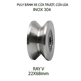 Mua 01 Bánh xe cho cửa cổng trượt  cửa lùa bằng inox 304  loại 22x68mm  Hình U  V  H tùy chọn