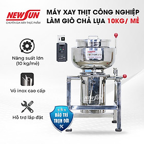 Mua Máy xay giò chả 10kg/mẻ NEWSUN  máy xay an toàn  chất liệu inox cao cấp + Quà tặng phụ kiện - Hàng chính hãng