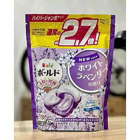 Viên giặt xả Bold Gel Ball 3D hương hoa túi 30 viên của Nhật Bản - Tím