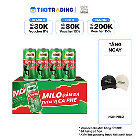 Thùng 24 Lon Sữa Lúa Mạch Nestle Milo Pro Cà Phê Lon 220ml