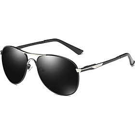 Molong Polarized pilot sunglasses driver driving driving big box sunglasses frog mirror men's fashion trend glasses M8722 black gold black gray tablets