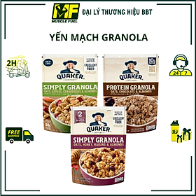 Quaker Oats Granola,  Kết Hợp Yến Mạch Cán Mỏng với Mật Ong, Nho Khô Mỹ và Hạnh Nhân 978 gr