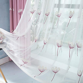 Mua Rèm voan trắng họa tiết hoa bồ công anh