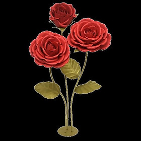 Mua Cây Hoa Hồng mút xốp cao cấp 03 bông - Đỏ đun - BST Ogus 2019