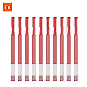 10 cây bút mực Xiaomi Gel Pens 0.5mm với khoang chứa mực rộng chống lem chống tắc