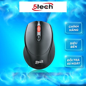 Chuột không dây 5TECH, chuột gaming wireless 2.4Ghz chuột quang sạc pin siêu nhạy cho máy tính, laptop,chất liệu nhựa ABS cao cấp hàng chính hãng