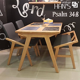 Mua BỘ BÀN GHẾ NALY-V 2 ghế đơn  1 ghế dài (B-G )