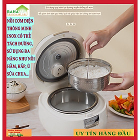 NỒI CƠM ĐIỆN THÔNG MINH INOX CÓ THỂ TÁCH ĐƯỜNG, SỬ DỤNG ĐA NĂNG NHƯ NỒI HẦM, HẤP, Ủ SỮA CHUA 