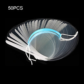 50PCS Disposable Face Shield Transparent Hairspray Shield Mask Makeup Protector Hair Trim Face Shield