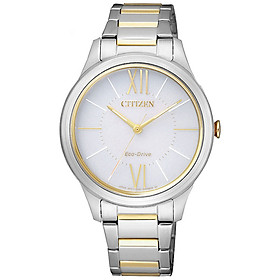 Đồng Hồ Nữ Citizen Dây Thép Không Gỉ EM0414-57A - Mặt Trắng