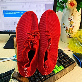 Giày thể thao cá tính hai màu đỏ,đen kèm ảnh thật - Giày thể thao cổ thấp