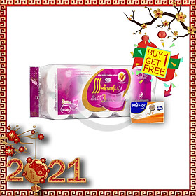 Giấy Vệ Sinh HÀ NỘI SILK 3 lớp Tím Có Lõi Cao Cấp (Tặng Khăn giấy rút Hà Nội 150 tờ)