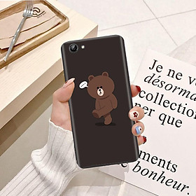 Ốp lưng dành cho điện thoại ViVo V9 Youth Viền dẻo TPU hình Gấu Nâu Cute