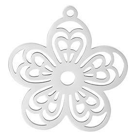 Flower Pendant Charm Crafts Supplies DIY with Hole for Jewelry Making Craft Project