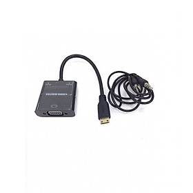 Mua Cáp Mini HDMI (K) -  VGA (L) + Audio KM KY H125B  Cáp chuyển đổi Mini HDMI sang vga có audio Kingmaster KY H125B-HÀNG CHÍNH HÃNG