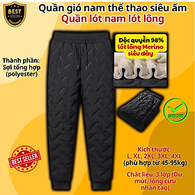 Quần gió lót lông QD2 ấm áp thời trang cho nam, Quần nỉ jogger lót lông QD1 sang trọng và dày dặn D Danido