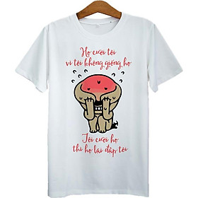 Áo Thun Nam In Họ Cười Tôi Vì Tôi Không Giống Họ ASFU151 - Trắng