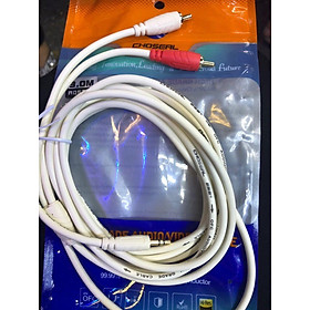 Mua Dây Cáp loa Jack 3.5 ra 2 đầu bông sen AV dài 3M cao cấp