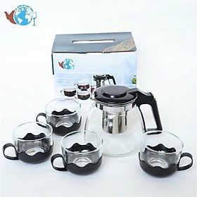 Mua bộ ấm trà lõi lọc và 4 ly thủy tinh