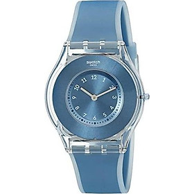 Swatch Women's SFS103 Skin Analog Display Swiss Quartz Blue Watch