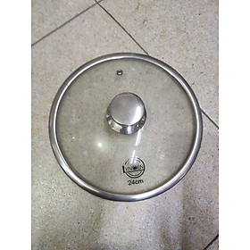 Mua Nắp vung nồi chảo kính cường lực viền inox Lyncen xuất Nhật size 16/18/20/22/24/26/28/30cm