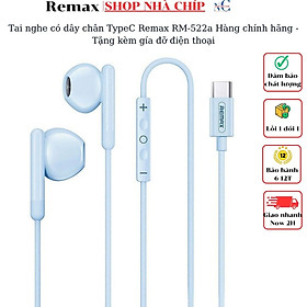 Mua Tai nghe có dây chân TypeC Remax RM-522a Hàng chính hãng - Tặng kèm gía đỡ điện thoại