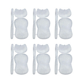 6Pcs Mesh  Canvas Sheets Accessory Rectangular Clear for Making Bag