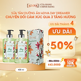 Combo 2 Chai Sữa Tắm Dưỡng Ẩm Hương Nước Hoa Adiva Day Dreamer (400ml/Chai)