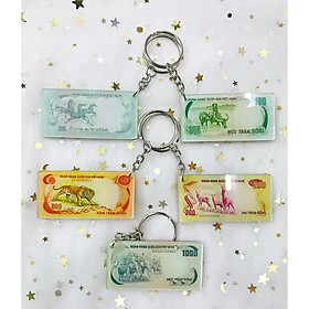 Bộ 5 MÓC KHÓA HÌNH TIỀN XƯA Bộ tiền Thú Việt Nam miền Nam xưa