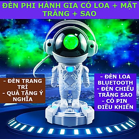Mua   có loa + trăng + sao   Đèn phi hành gia chiếu sao mặt trăng  có loa bluetooth làm decor nhà   đèn phòng ngủ lung linh.