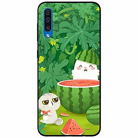 Ốp lưng dành cho Samsung A70 / A70s mẫu Hai Chú Mèo Ăn Dưa
