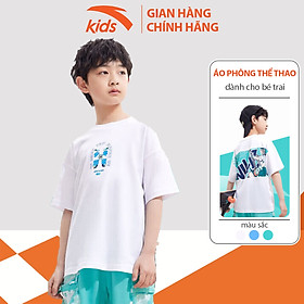 Áo phông thể thao bé trai Anta Kids vải cotton, thoáng khí W352328150